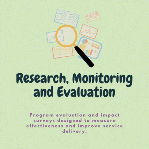 Research, Monitoring and Evaluation